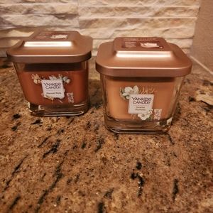 Yankee Candle Small 3.4 oz Jar Set - Harvest Walk and Jasmine Hayfields ~ RARE